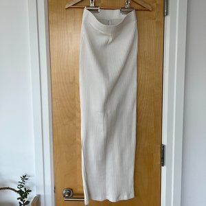 Thick Rib Maxi Skirt - American Apparel